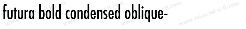 futura bold condensed oblique字体转换